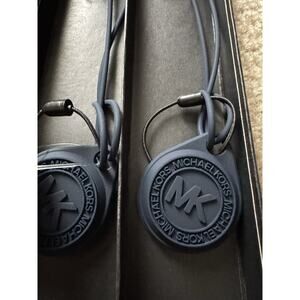 NWT Michael Kors 2 air tag holders / air tag covers Navy blue NEW